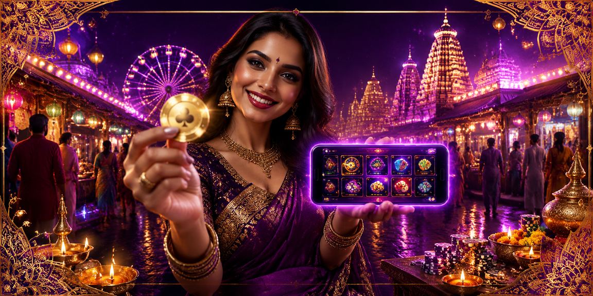Night market in India showcasing a vibrant mobile casino atmosphere