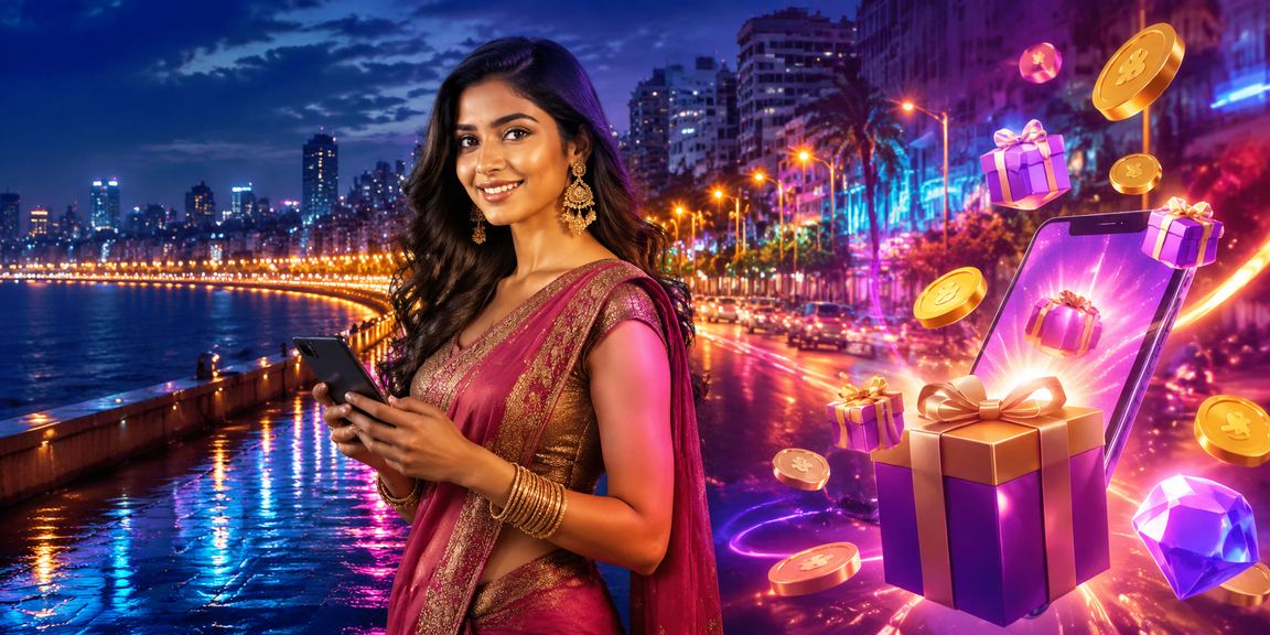 User making online deposit using mobile at Mumbai Marine Drive